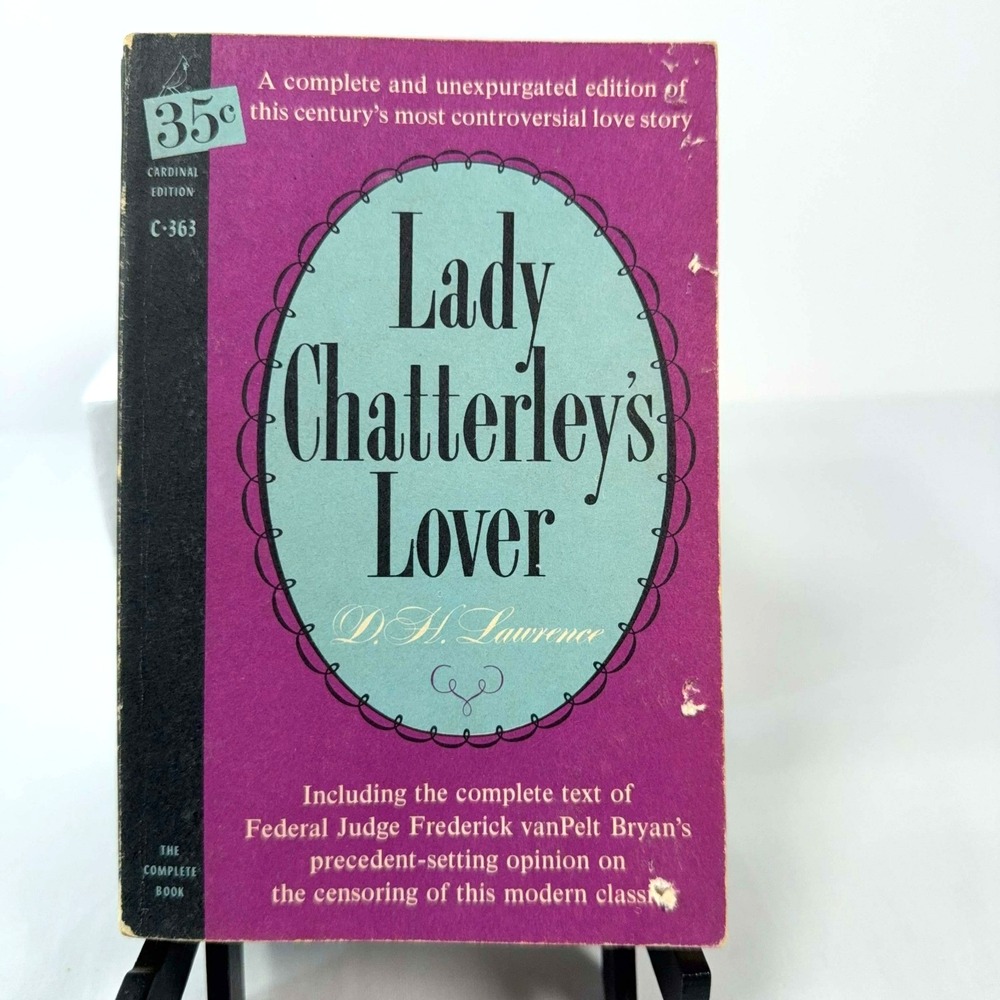 Lady Chatterley's Lover D.H. Lawrence 1959 1st Printing Cardinal C-363